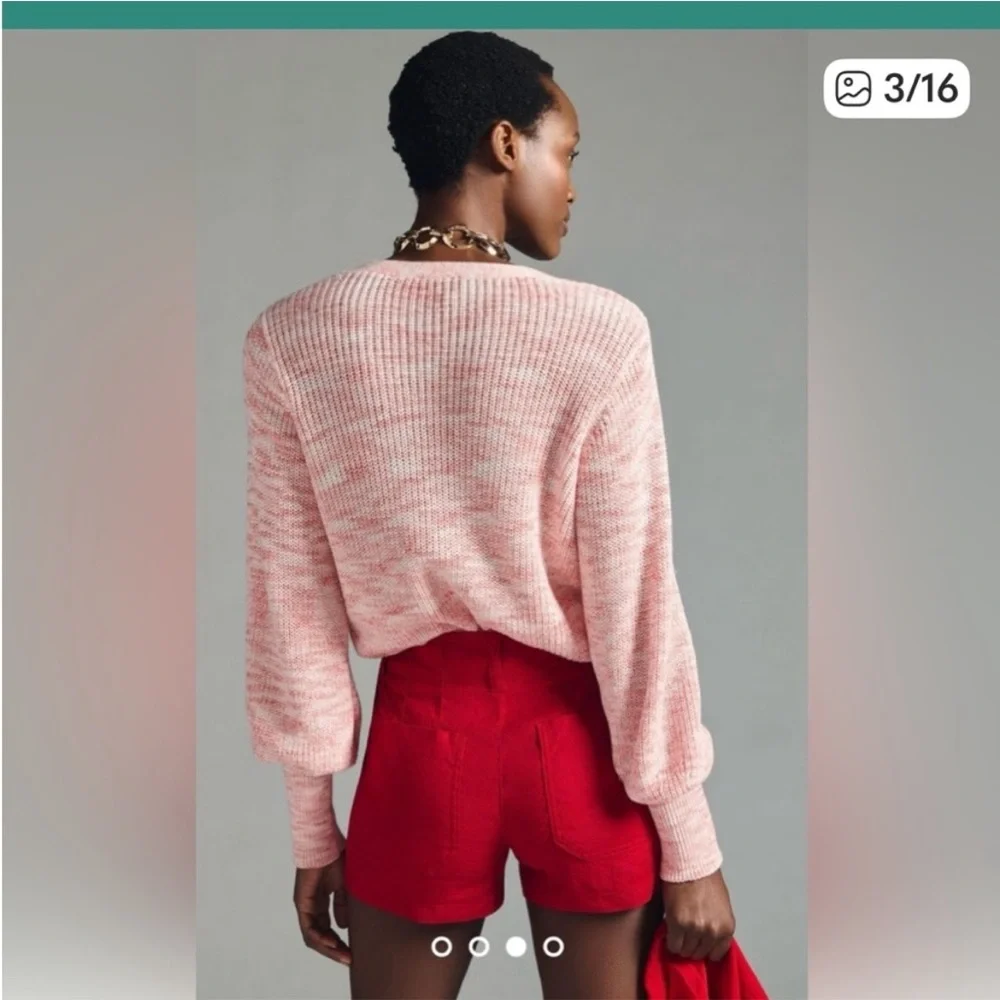 Maeve The Colette Linen Blend Short Red- Size 30 - Picture 2 of 6